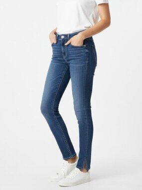 AG Adriano Goldschmied The High-Rise Stevie Dark Blue Ankle Petite Jeans - 27P